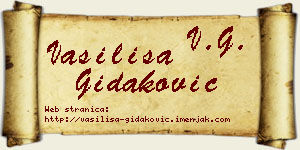 Vasilisa Gidaković vizit kartica